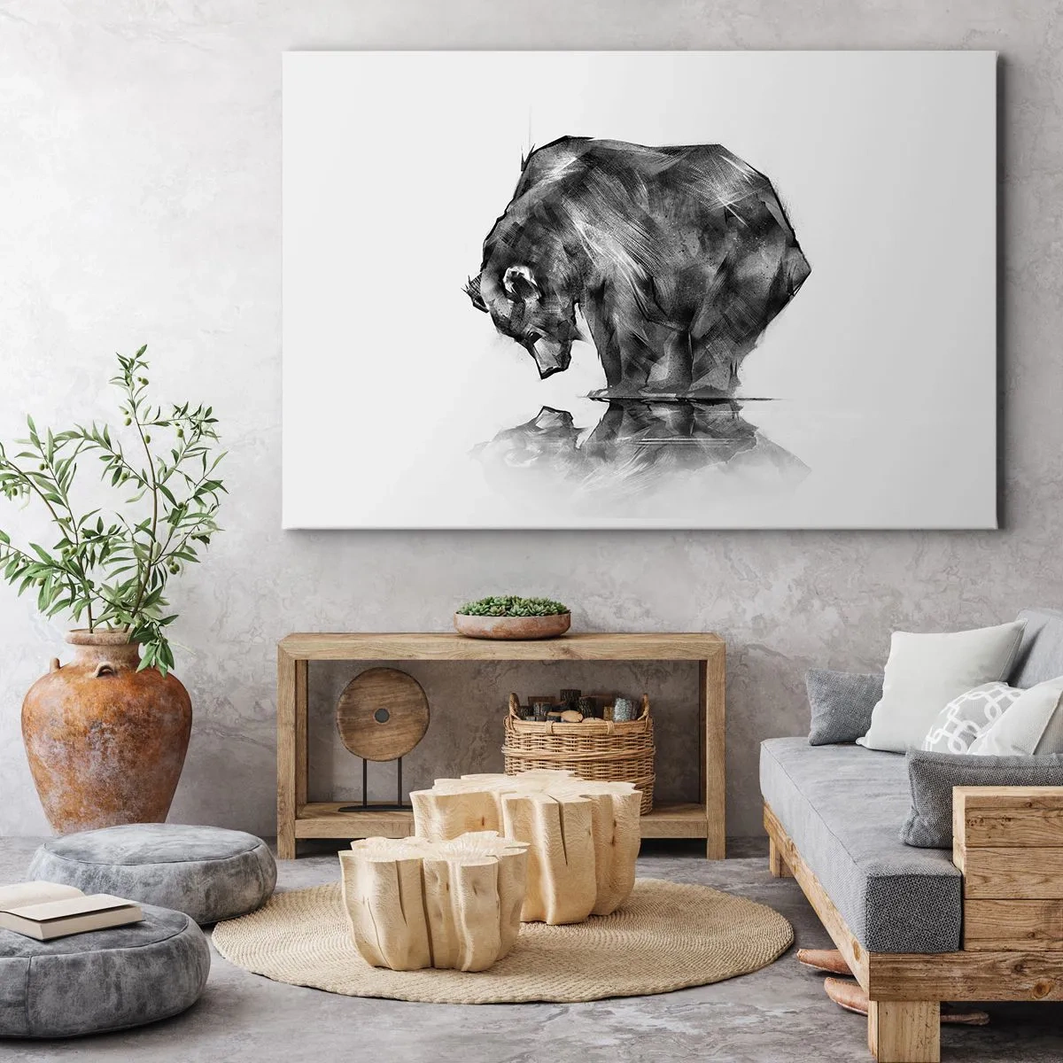 Quadro em tela - É bom ver alguém próximo - 120x80 cm