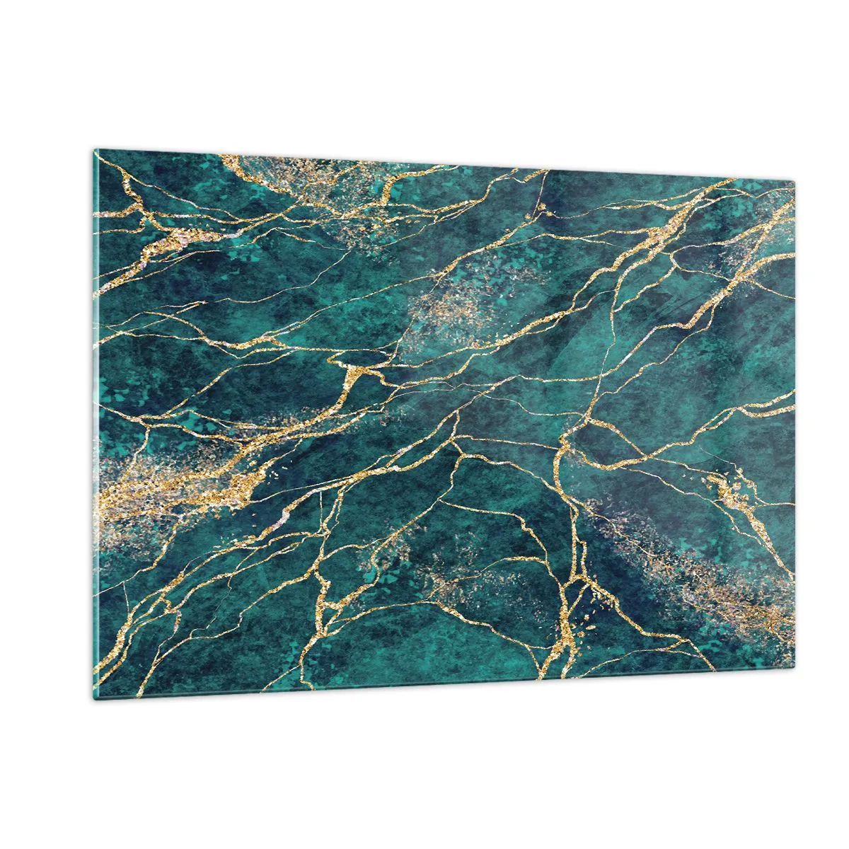 Quadro em vidro - Veia dourada - 120x80 cm