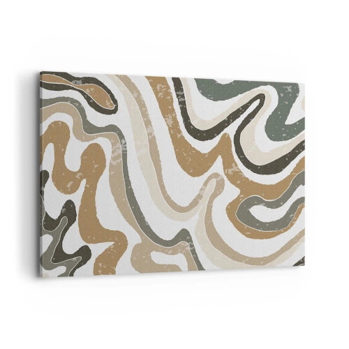 Quadro em tela - Meandros de cores da terra - 100x70 cm