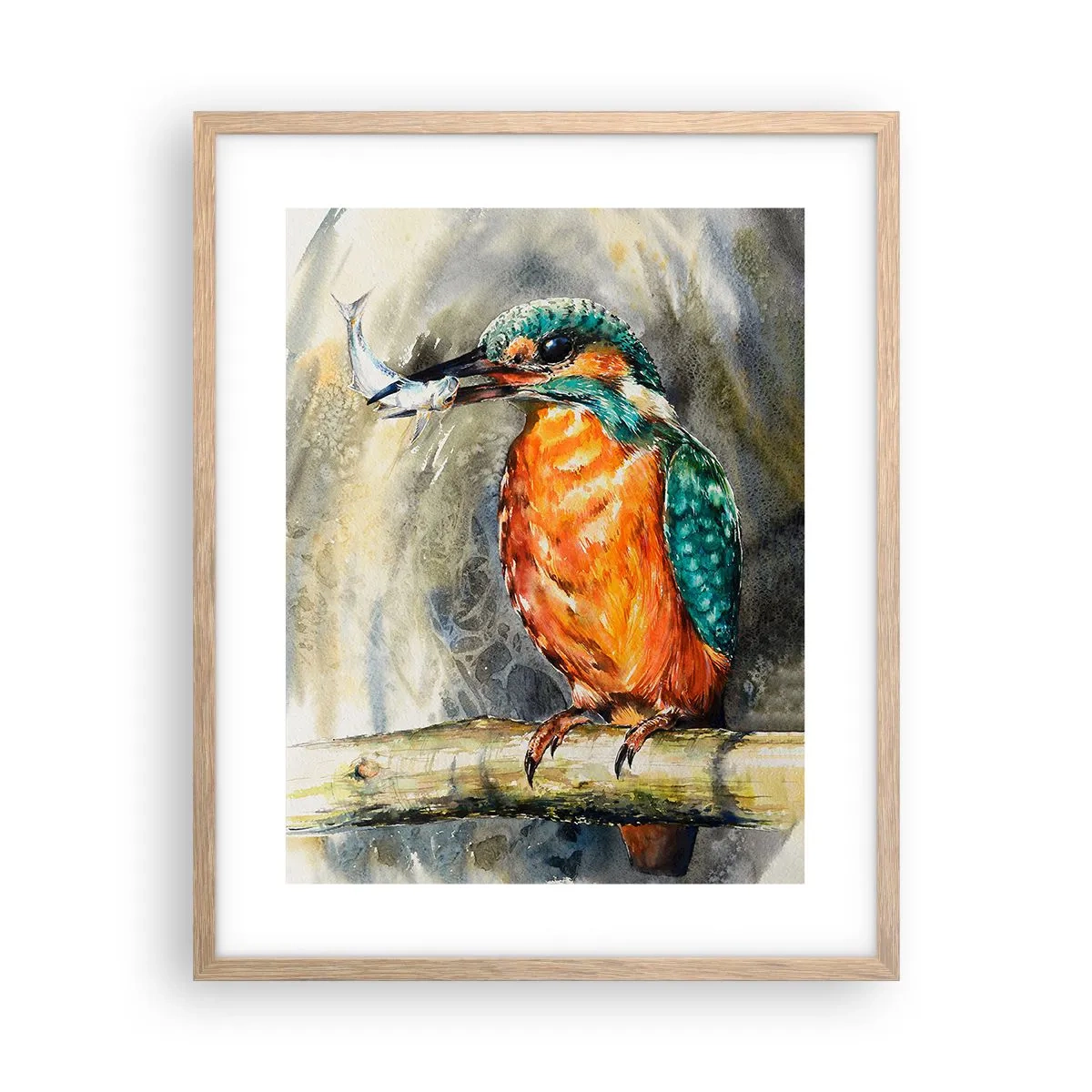 Pôster com moldura de carvalho claro - Lei da natureza - 40x50 cm