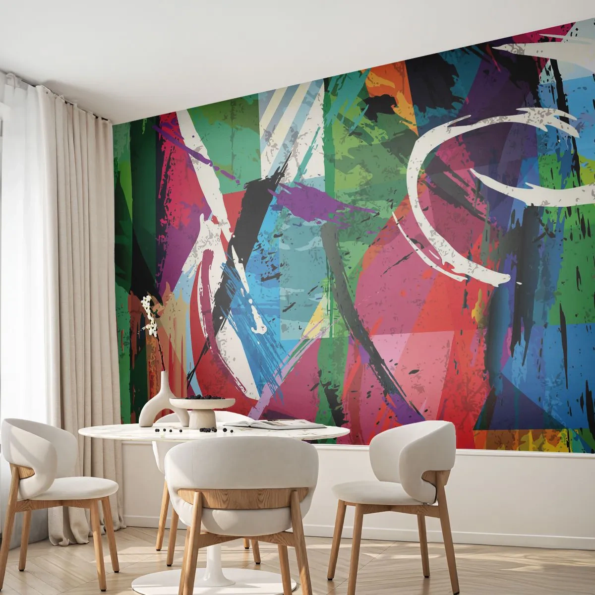 Papel de Parede Premium Sand - Rápido, vivo e animado - Abstração, Pedaço, Arte Moderna - 100x70 cm