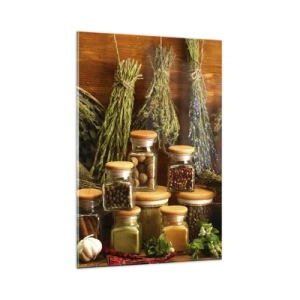 Quadro em vidro - Magias da cozinha - 80x120 cm