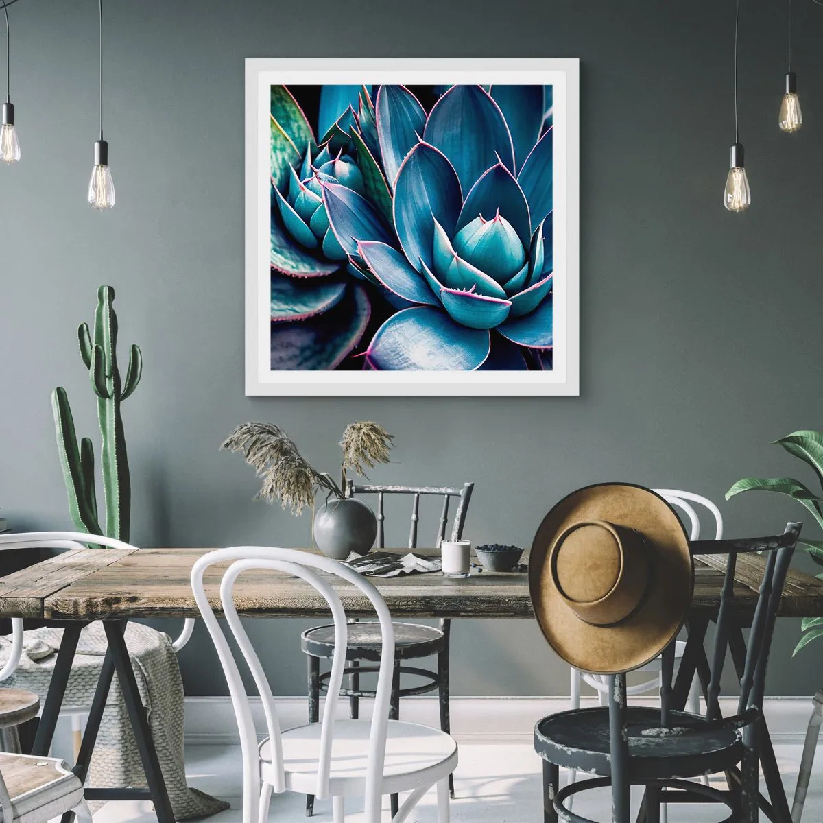 Pôster em moldura branca - Força vital - 30x30 cm