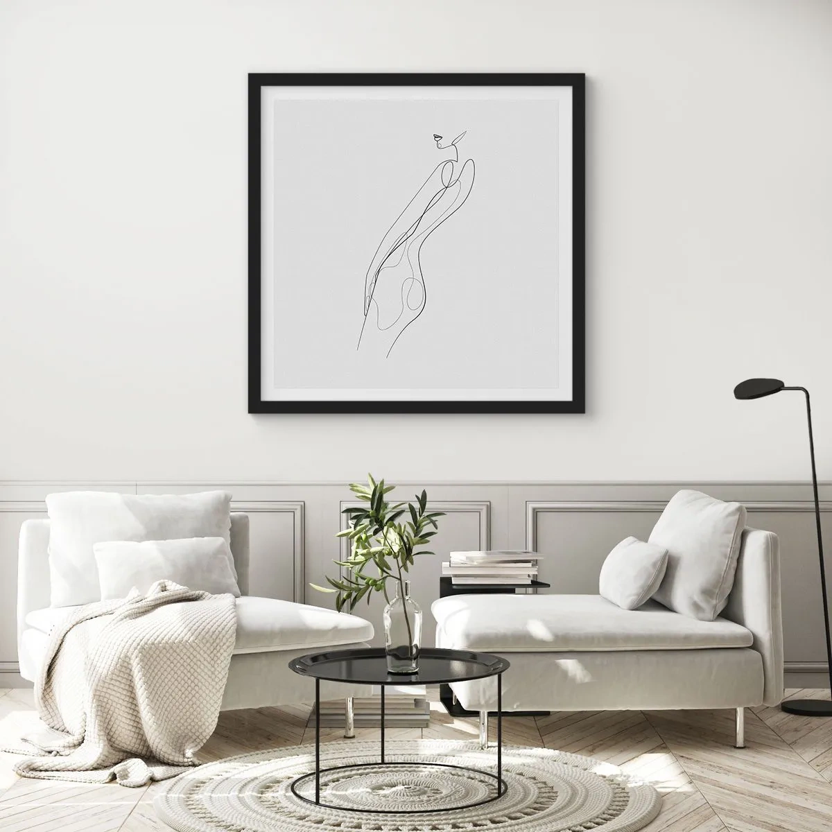 Pôster com moldura preta - Apenas uma promessa - 50x50 cm