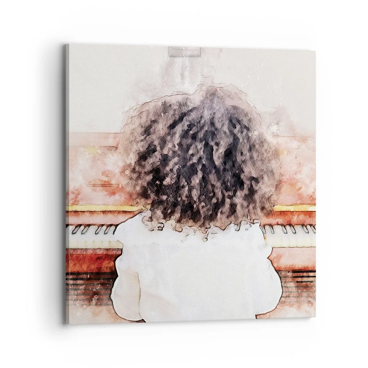 Quadro em tela - Num mundo novo - 70x70 cm