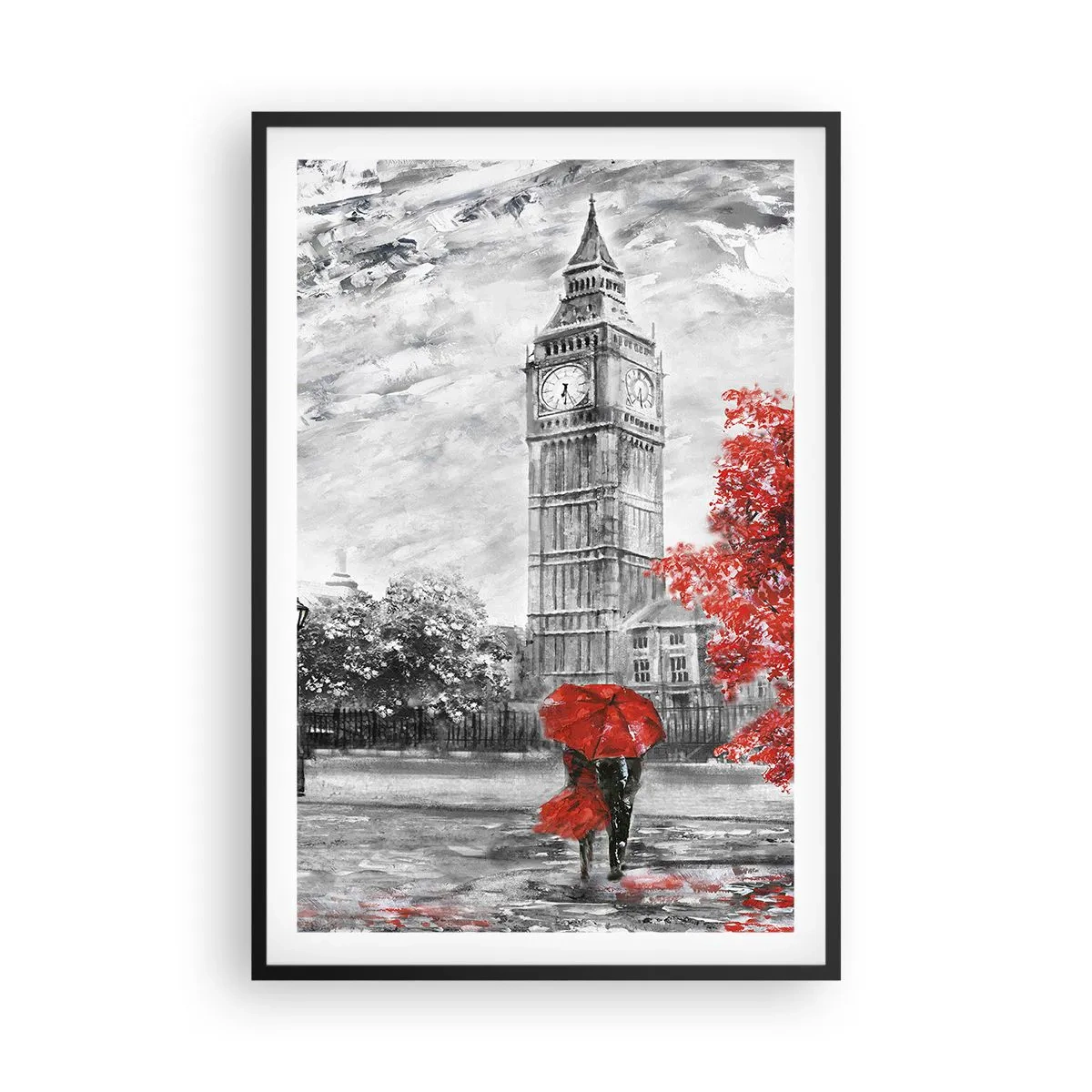 Pôster com moldura preta - Um dia emocionante - 61x91 cm