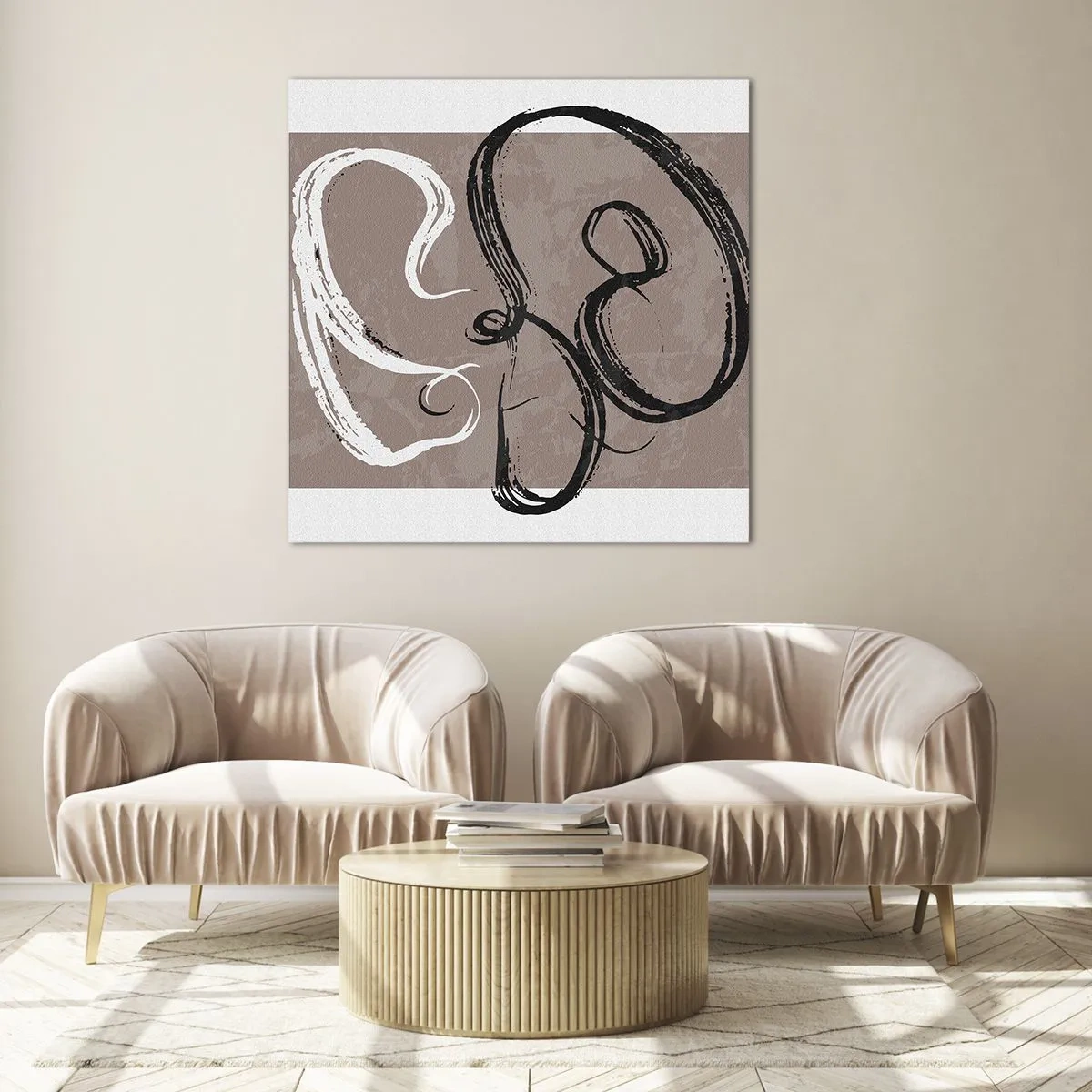 Quadro em vidro - Composição – a busca pela plenitude - 50x50 cm