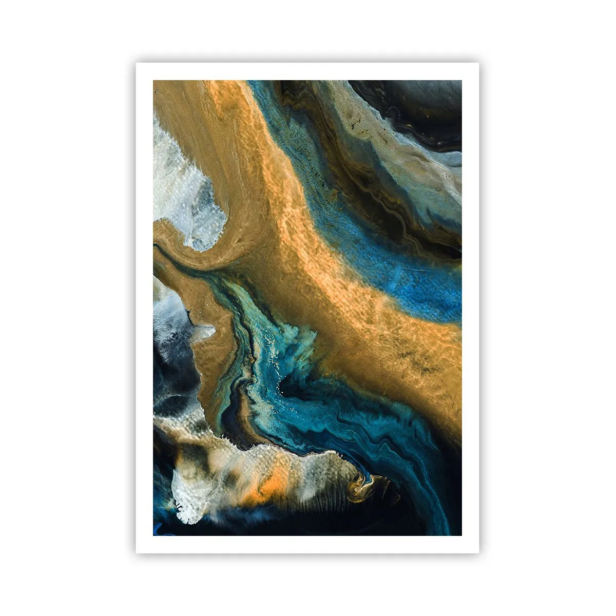 Pôster - Azul – amarelo – influências mútuas - 70x100 cm