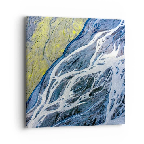 Quadro em tela - Pinturas rupestres da natureza - 40x40 cm