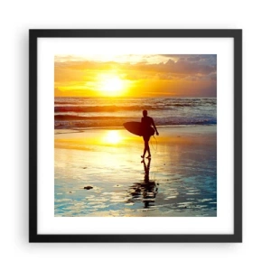 Pôster com moldura preta - O Retorno do Guerreiro - 40x40 cm