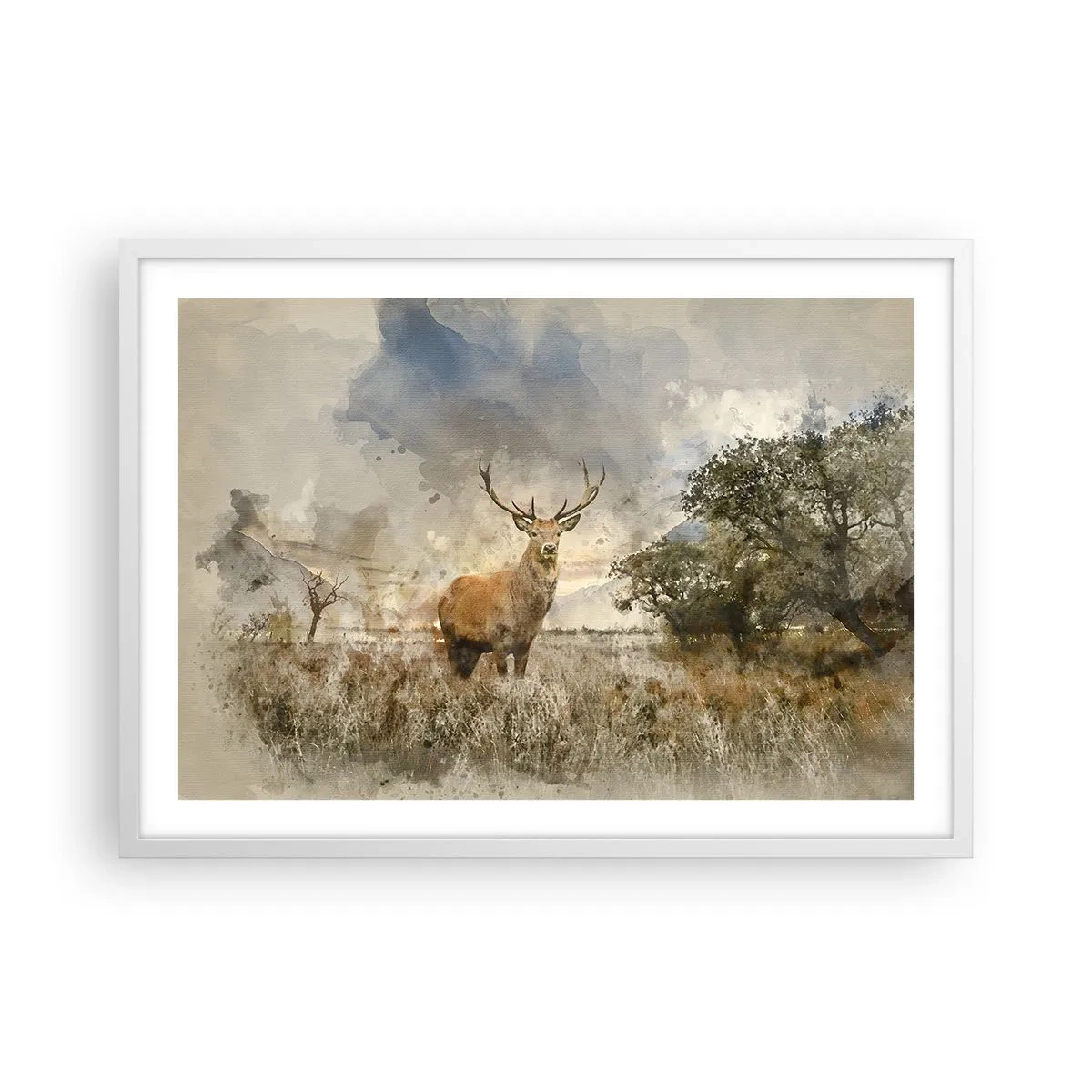 Pôster em moldura branca - Dignidade - força - dignidade - 70x50 cm