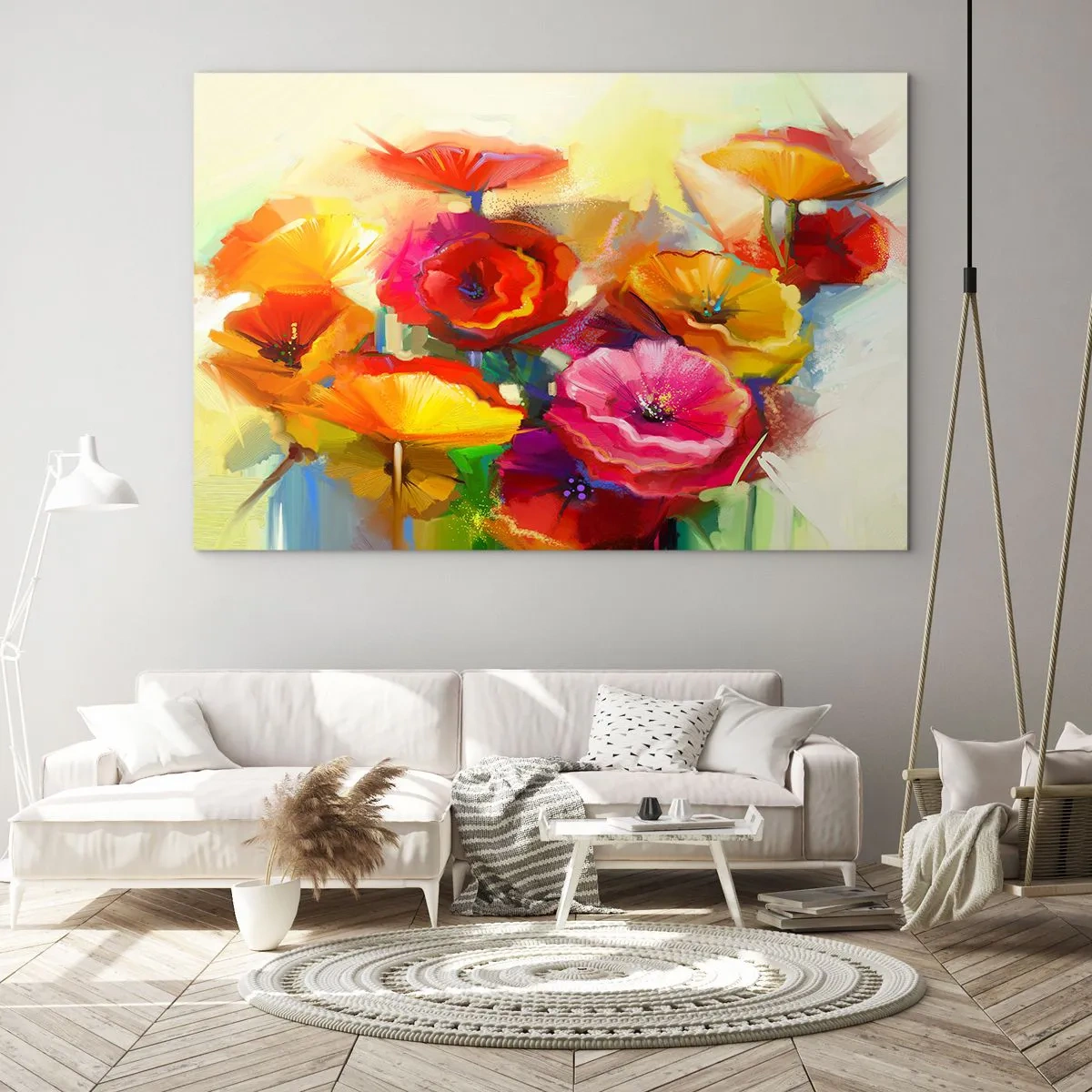 Quadro em vidro - Não só vermelho - 120x80 cm