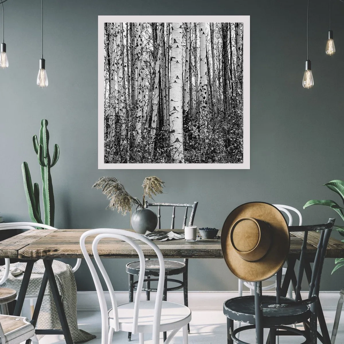 Pôster - Colunata de bétula - 30x30 cm