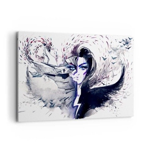 Quadro em tela - Demoníaca e linda - 120x80 cm