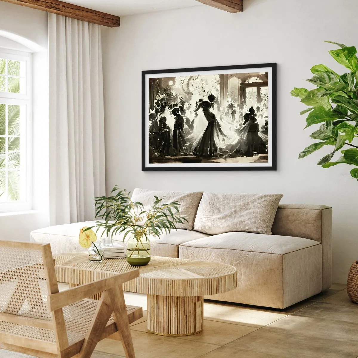 Pôster com moldura preta - O grande baile de máscaras - 50x40 cm