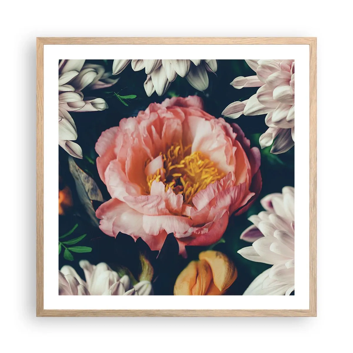 Pôster com moldura de carvalho claro - Com o esplendor barroco - 60x60 cm