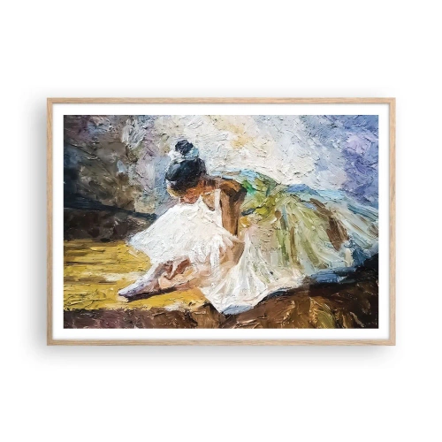 Pôster com moldura de carvalho claro - Do quadro de Degas - 100x70 cm
