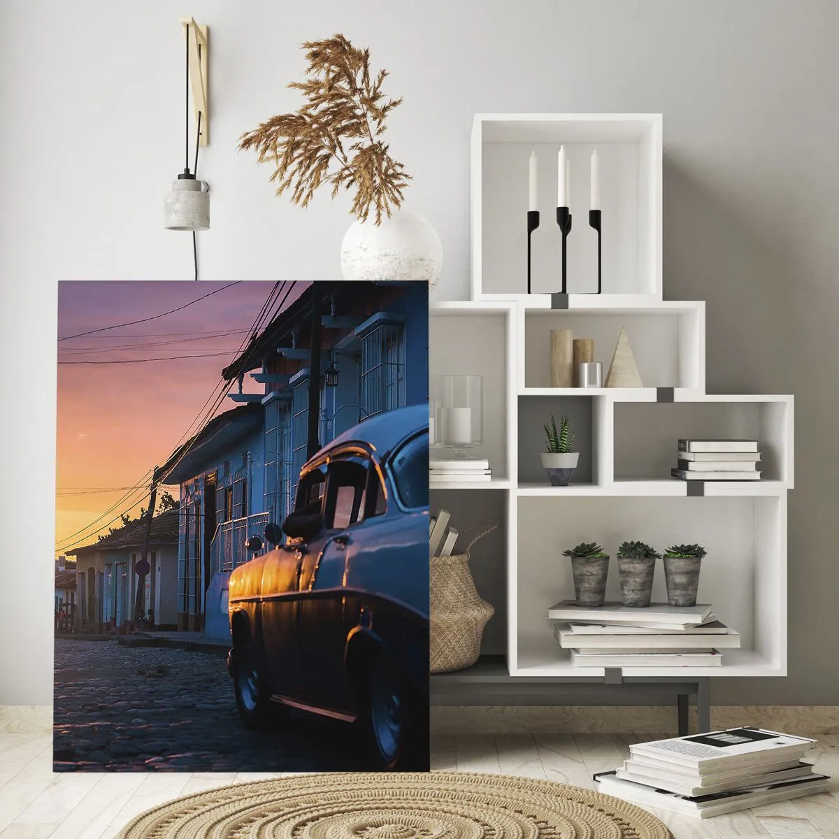 Quadro em vidro - Aqui é onde o tempo abranda - 50x70 cm