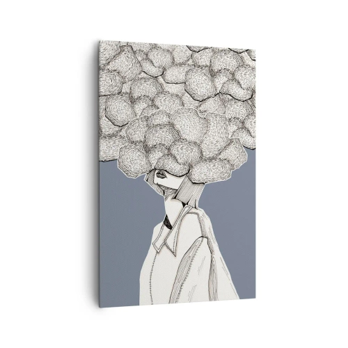 Quadro em tela - Com a cabeça nas nuvens - 80x120 cm