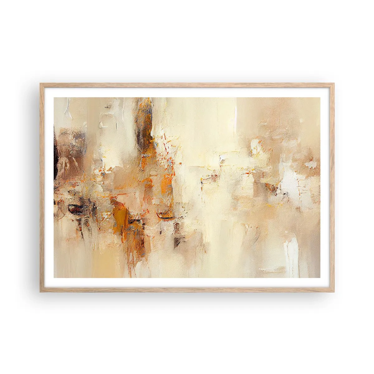 Pôster com moldura de carvalho claro - Alma de âmbar - 100x70 cm