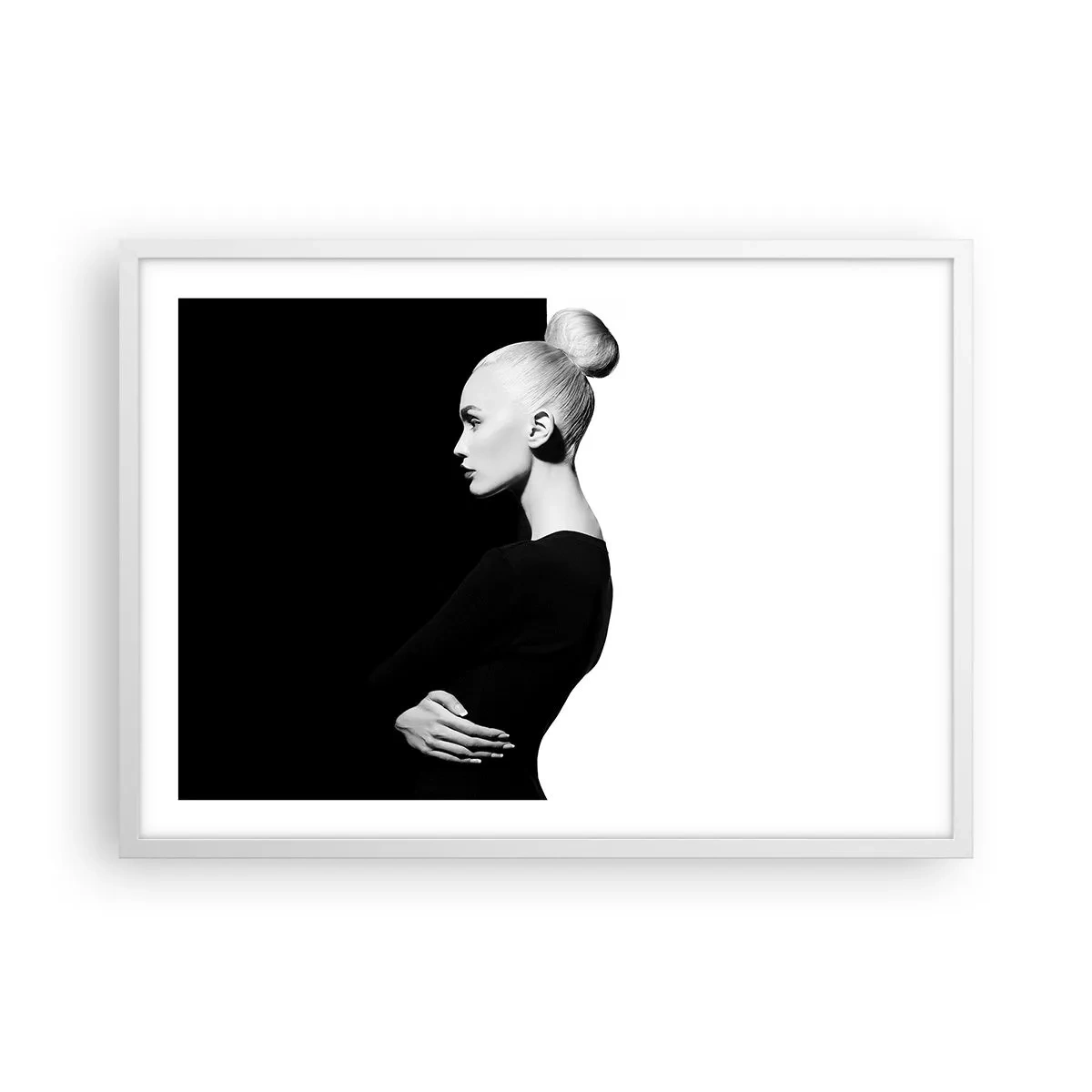 Pôster em moldura branca - Simplesmente mulher - 70x50 cm