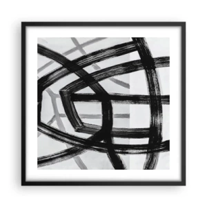 Pôster com moldura preta - Profundidade de construção - 50x50 cm