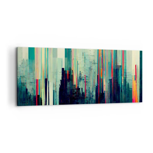 Quadro em tela - Cidade futurista - 100x40 cm