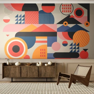 Papel de Parede Premium Sand - Composição: brincar - Abstração, Vetor, Moderno - 100x70 cm