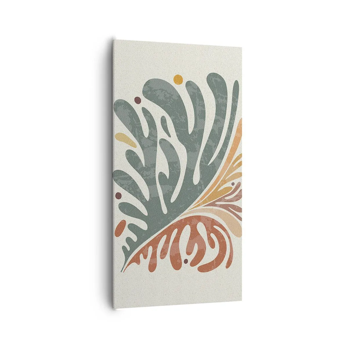 Quadro em tela - Folha multicolorida - 65x120 cm