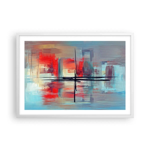 Pôster em moldura branca - Uma paisagem numa dimensão desconhecida - 70x50 cm