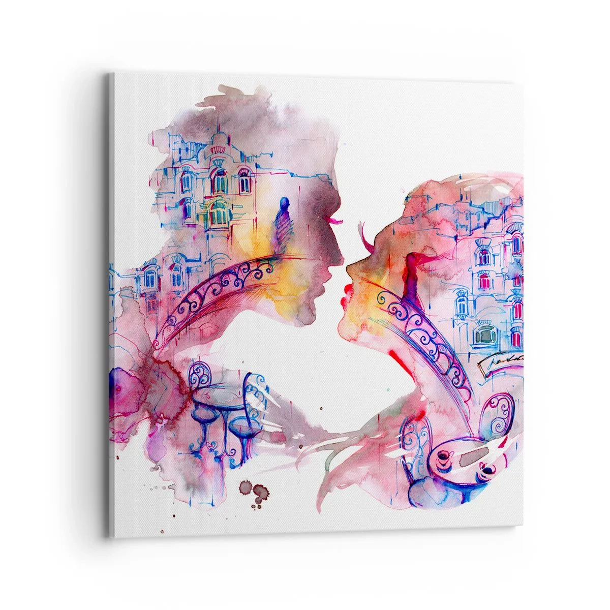 Quadro em tela - A ponte secreta dos suspiros - 70x70 cm
