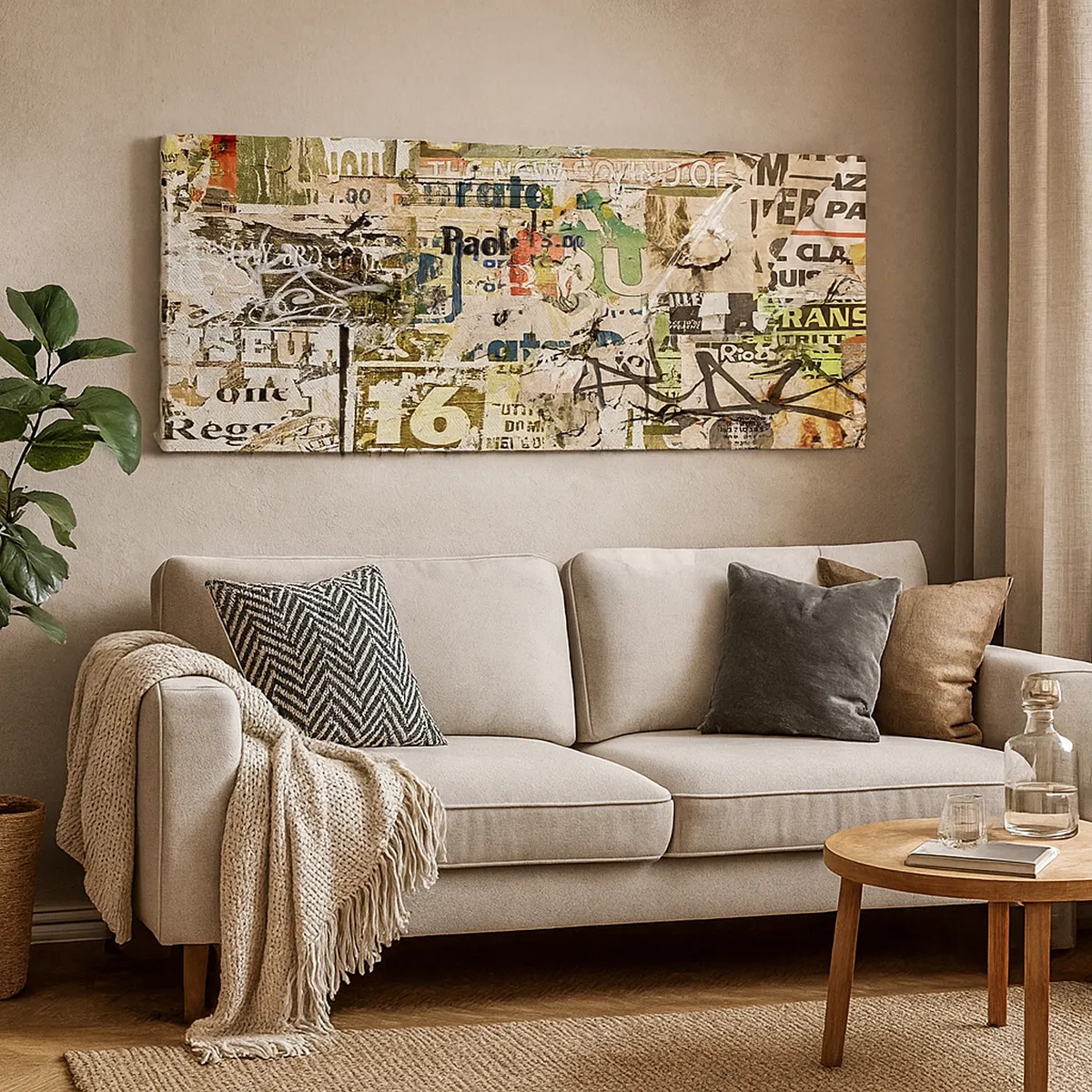 Quadro em tela - O caos - 30x30 cm