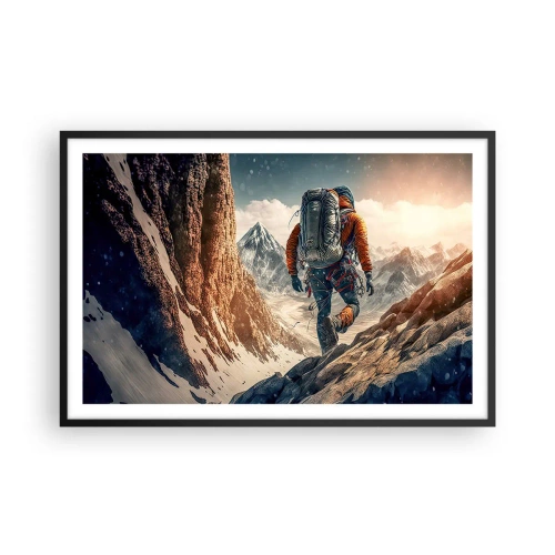 Pôster com moldura preta - Guerreiro solitário - 91x61 cm