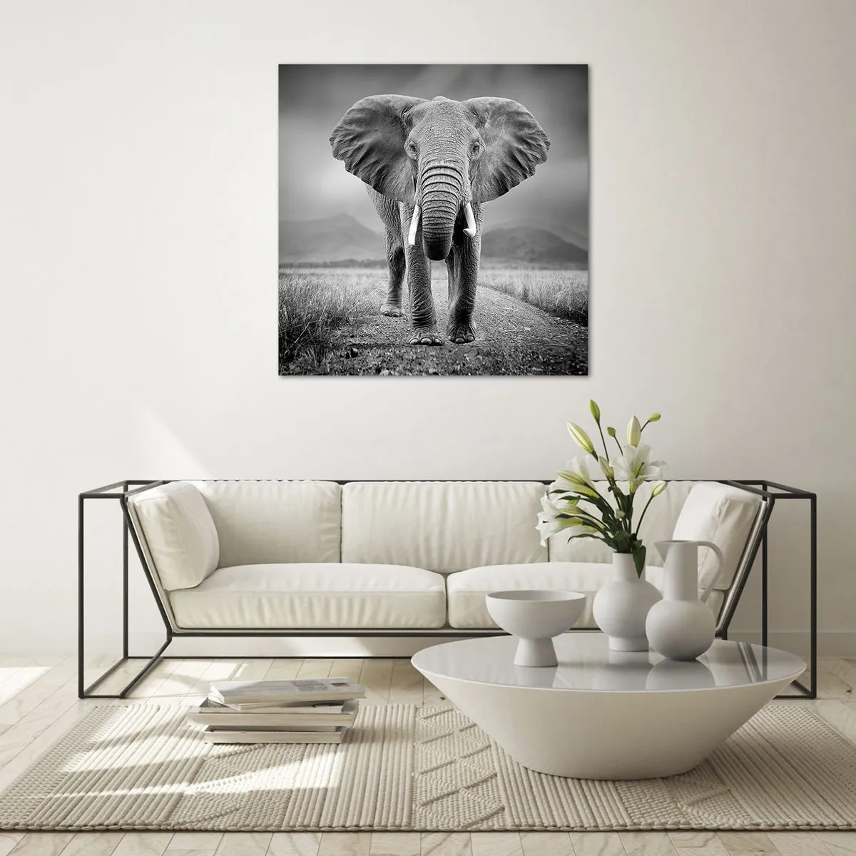 Quadro em vidro - O anfitrião dá as boas-vindas - 60x60 cm