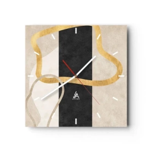 Relógio de parede - Relógio em vidro - Formas em loop - 40x40 cm