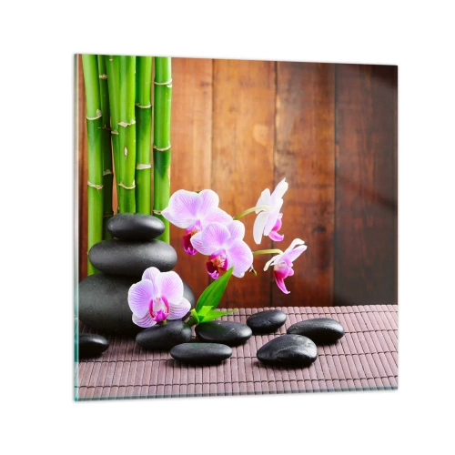 Quadro em vidro - Experimente os prazeres do Oriente - 30x30 cm