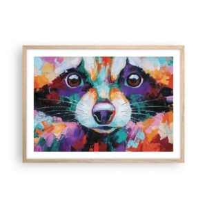 Pôster com moldura de carvalho claro - Apenas boas emoções - 70x50 cm