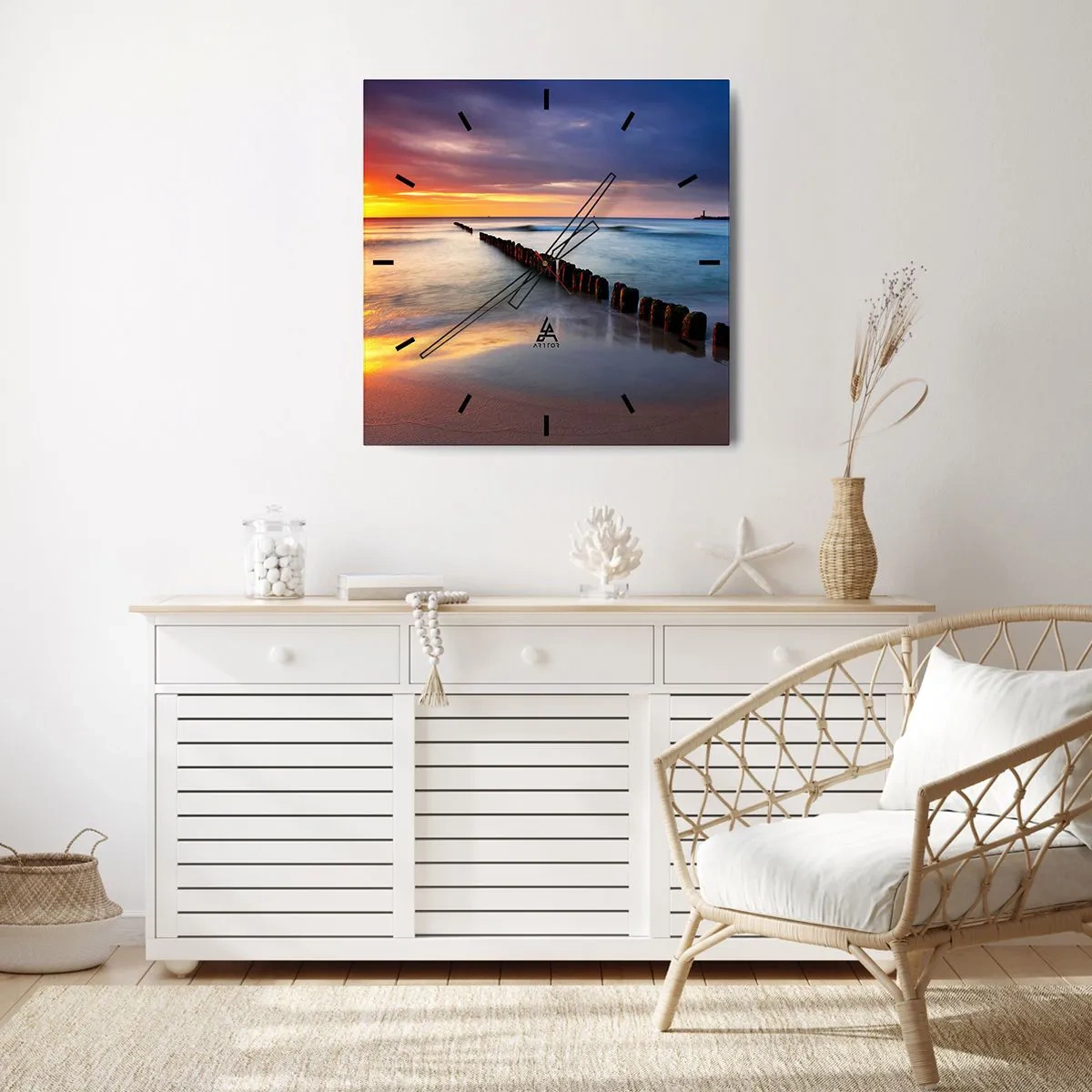 Relógio de parede - Relógio em vidro - Ouça o silêncio - 30x30 cm