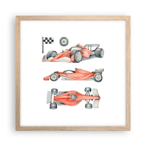 Pôster com moldura de carvalho claro - Persiga seu sonho - 40x40 cm