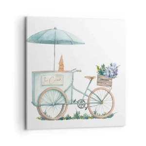 Quadro em tela - Doce lembrança do verão - 50x50 cm