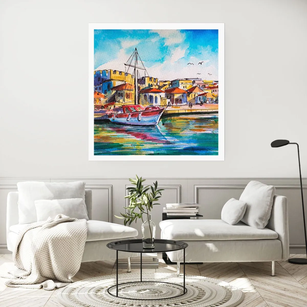 Pôster - Tarde de arco-íris - 60x60 cm