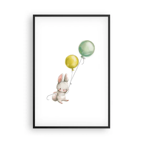 Pôster com moldura preta - Também quero voar! - 61x91 cm