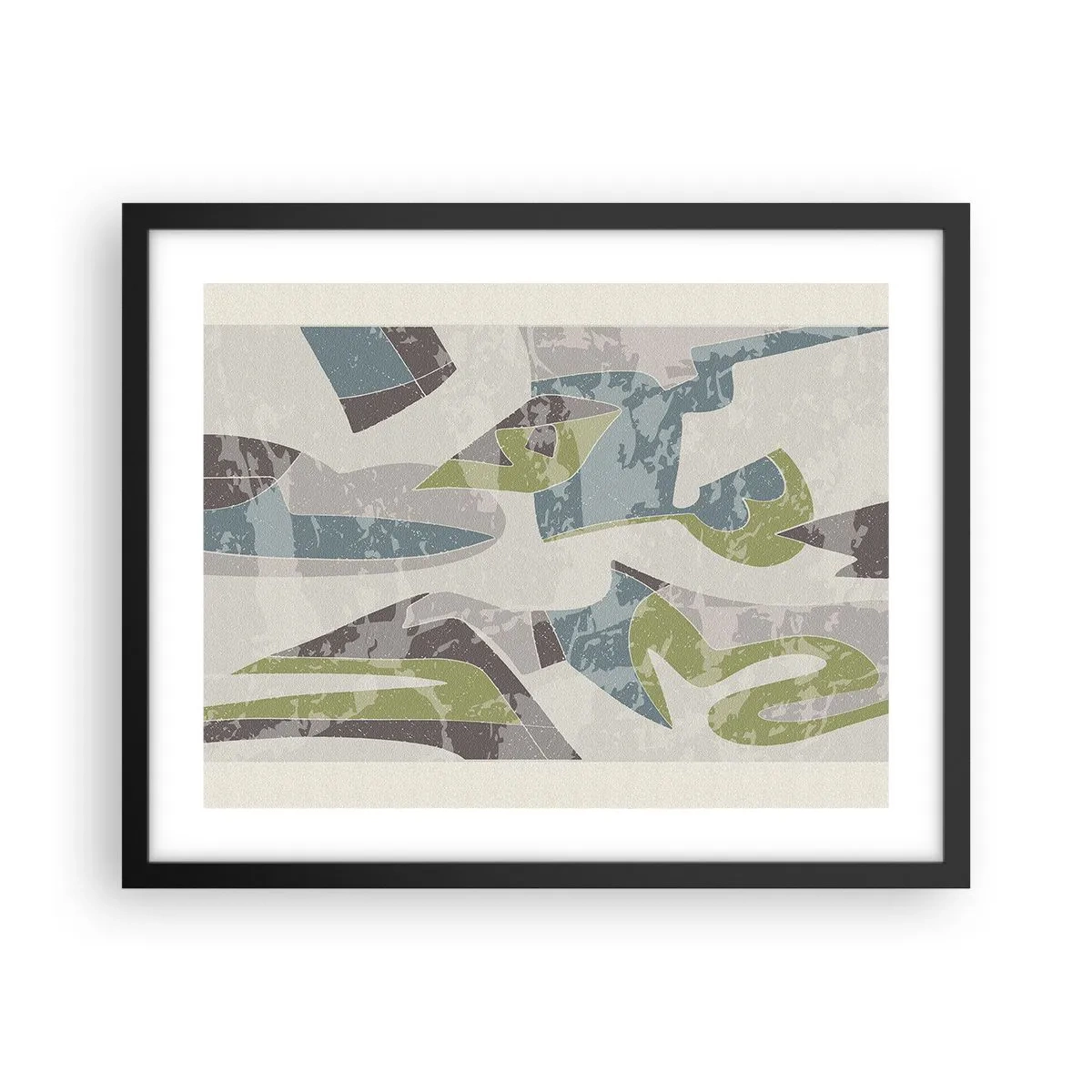 Pôster com moldura preta - Composição atrás do vidro - 50x40 cm