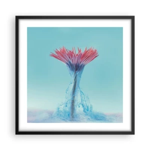 Pôster com moldura preta - Num abraço revigorante - 50x50 cm