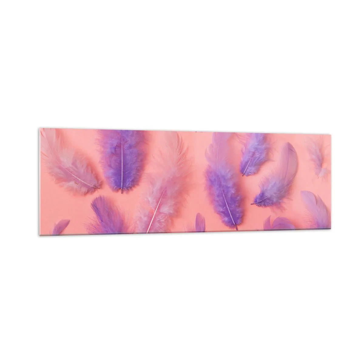 Quadro em vidro - Ave lilás do desejo - 160x50 cm