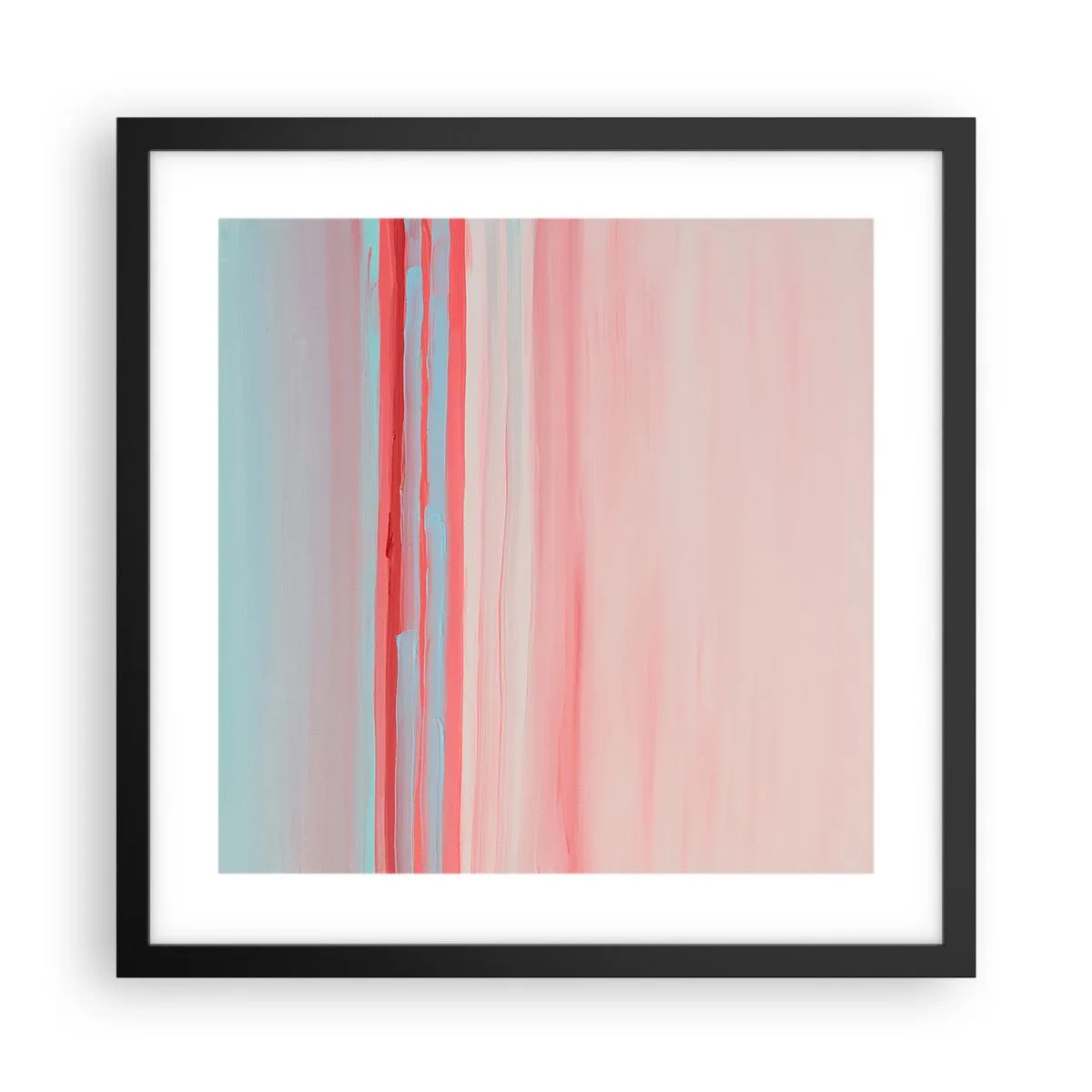 Pôster com moldura preta - Abstração ao amanhecer - 40x40 cm