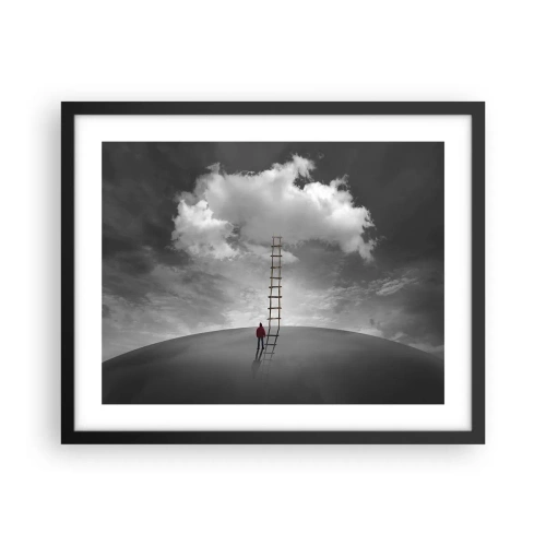 Pôster com moldura preta - Tudo é possível - 50x40 cm