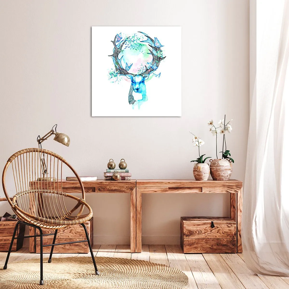 Quadro em tela - A força e a delicadeza da natureza - 40x40 cm