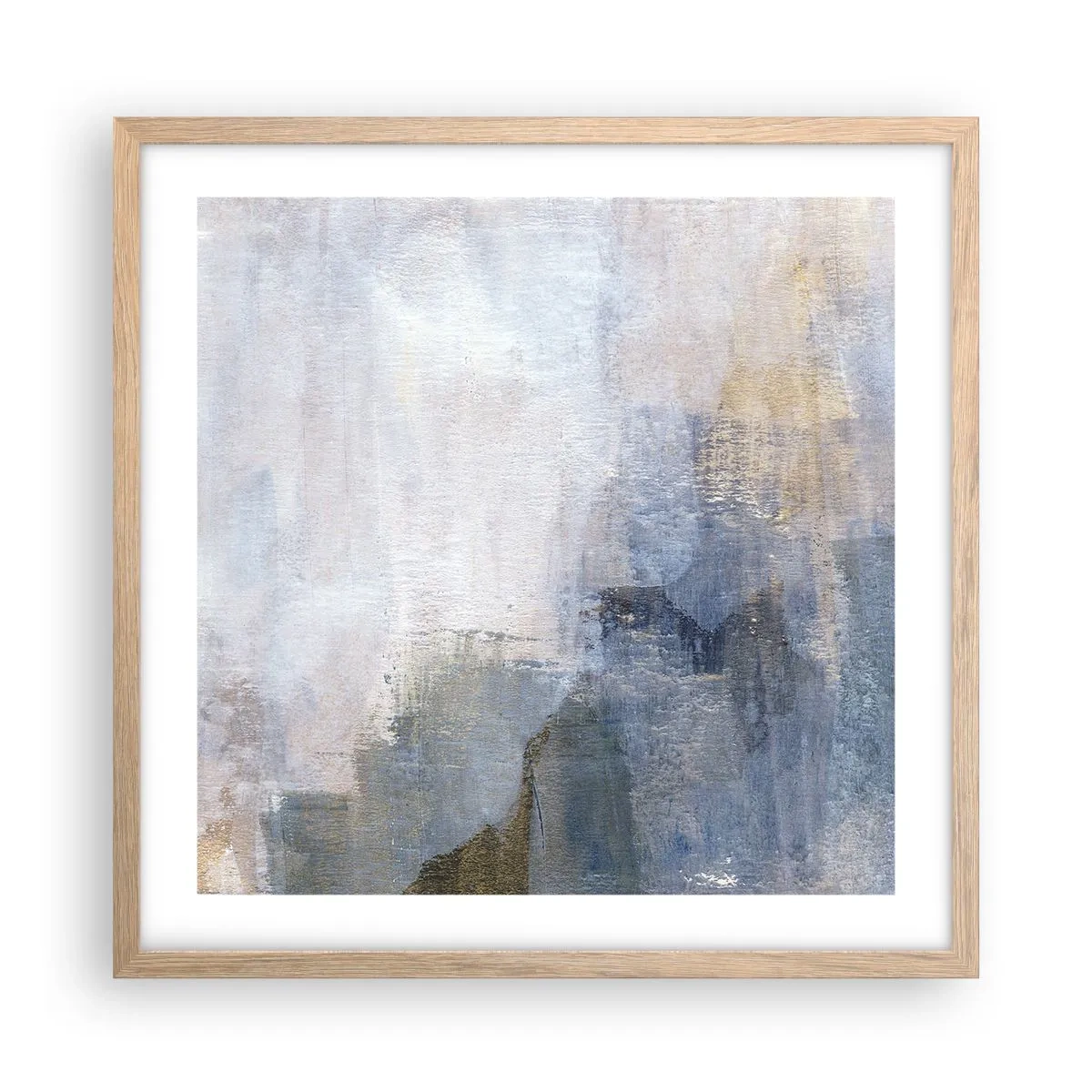 Pôster com moldura de carvalho claro - Tons e acordes das cores - 50x50 cm