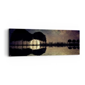 Quadro em tela - Uma noite no Fim do Mundo - 90x30 cm